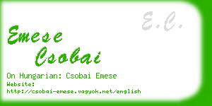 emese csobai business card